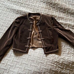 A size 10 brown velvet jacket